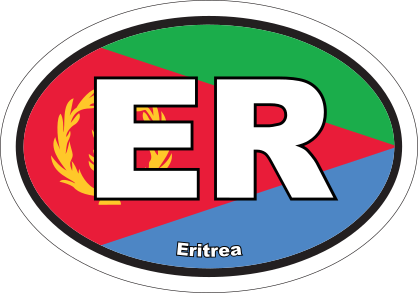 Eritrea Er Flag Oval Sticker