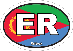Eritrea Er Flag Oval Sticker