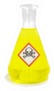 Erlenmeyer Flask With Chemical Hazard Warning Symbol Sticker