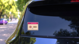 Error Ok Internet 90s Sticker on a Rear Car Window (New) example