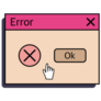 Error Ok Internet 90s Sticker