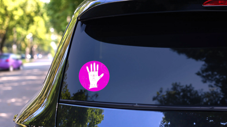 Esoteric Symbols For Fortune Telling Sticker on a Rear Car Window (New) example