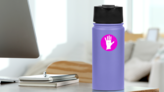 Esoteric Symbols For Fortune Telling Sticker on a Water Bottle (New) example