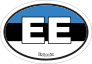 Estonia Ee Flag Oval Sticker