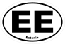 Estonia Ee Oval Sticker