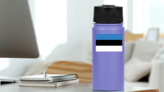 Estonia Flag Sticker on a Water Bottle (New) example