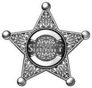 Etched Sheriff Star Badge Sticker