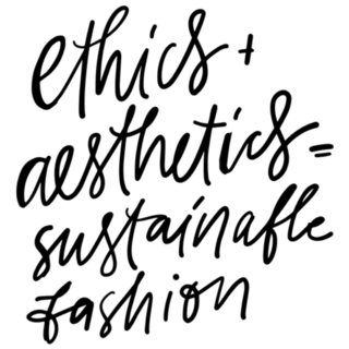 Ethics + Aesthetics= Sustainable Fashion Lettering Sticker