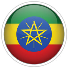Ethiopia Button Sticker