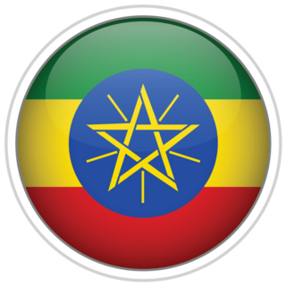 Ethiopia Button Sticker