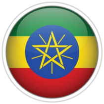 Ethiopia Button Sticker