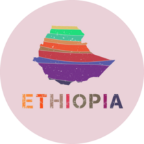 Ethiopia Colorful Map Sticker