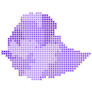 Ethiopia Dot Map Sticker