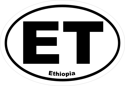 Ethiopia Et Oval Sticker