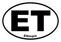 Ethiopia Et Oval Sticker