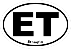 Ethiopia Et Oval Sticker