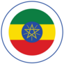 Ethiopia Flag Circle Sticker