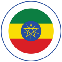 Ethiopia Flag Circle Sticker