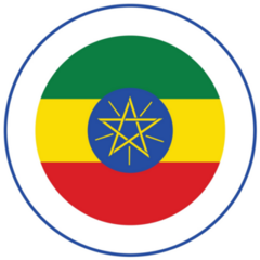 Ethiopia Flag Circle Sticker