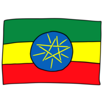 Ethiopia Flag Doodle Sticker