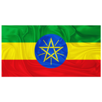 Ethiopia Flag In Wind Sticker