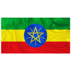 Ethiopia Flag In Wind Sticker