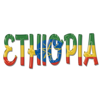 Ethiopia Flag Word Sticker