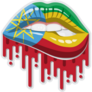 Ethiopia Glossy Lips Sticker