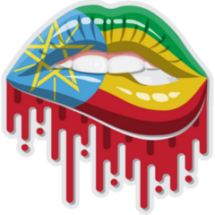 Ethiopia Glossy Lips Sticker