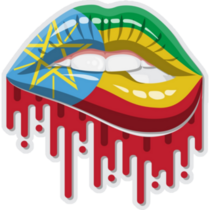 Ethiopia Glossy Lips Sticker