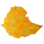 Ethiopia Gold Polygonal Sticker
