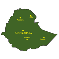 Ethiopia Green Map Sticker