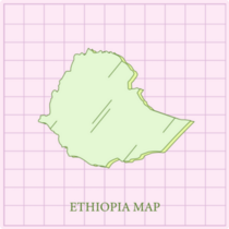Ethiopia Grid Map Sticker