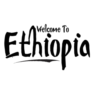 Ethiopia Hand Written Sticker
