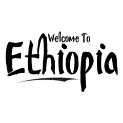 Ethiopia Hand Written Sticker
