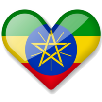 Ethiopia Heart Flag Sticker