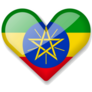 Ethiopia Heart Flag Sticker