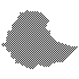 Ethiopia In Dots Sticker