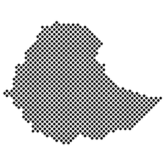 Ethiopia In Dots Sticker
