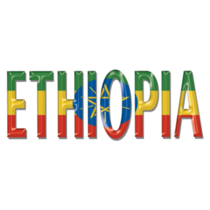 Ethiopia Lettering Sticker