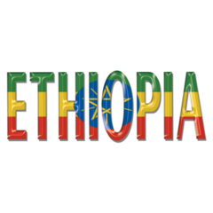 Ethiopia Lettering Sticker