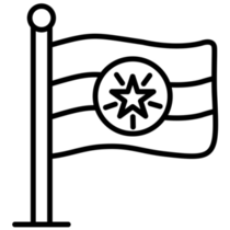 Ethiopia Line Icon Sticker