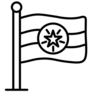 Ethiopia Line Icon Sticker