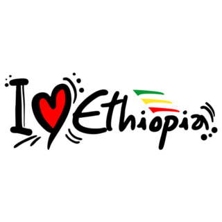Ethiopia Love Text Sticker