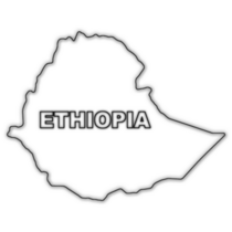 Ethiopia Map Outline Sticker