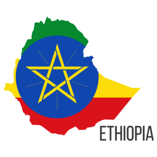 Ethiopia Name Map Sticker