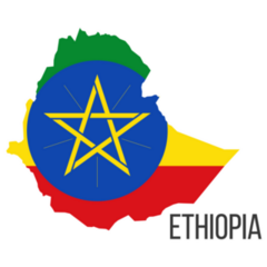 Ethiopia Name Map Sticker