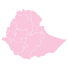 Ethiopia Pink Map Sticker