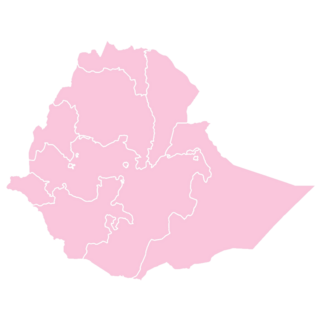 Ethiopia Pink Map Sticker