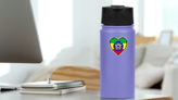  Ethiopia Pixel Heart Sticker on a Water Bottle (New) example
